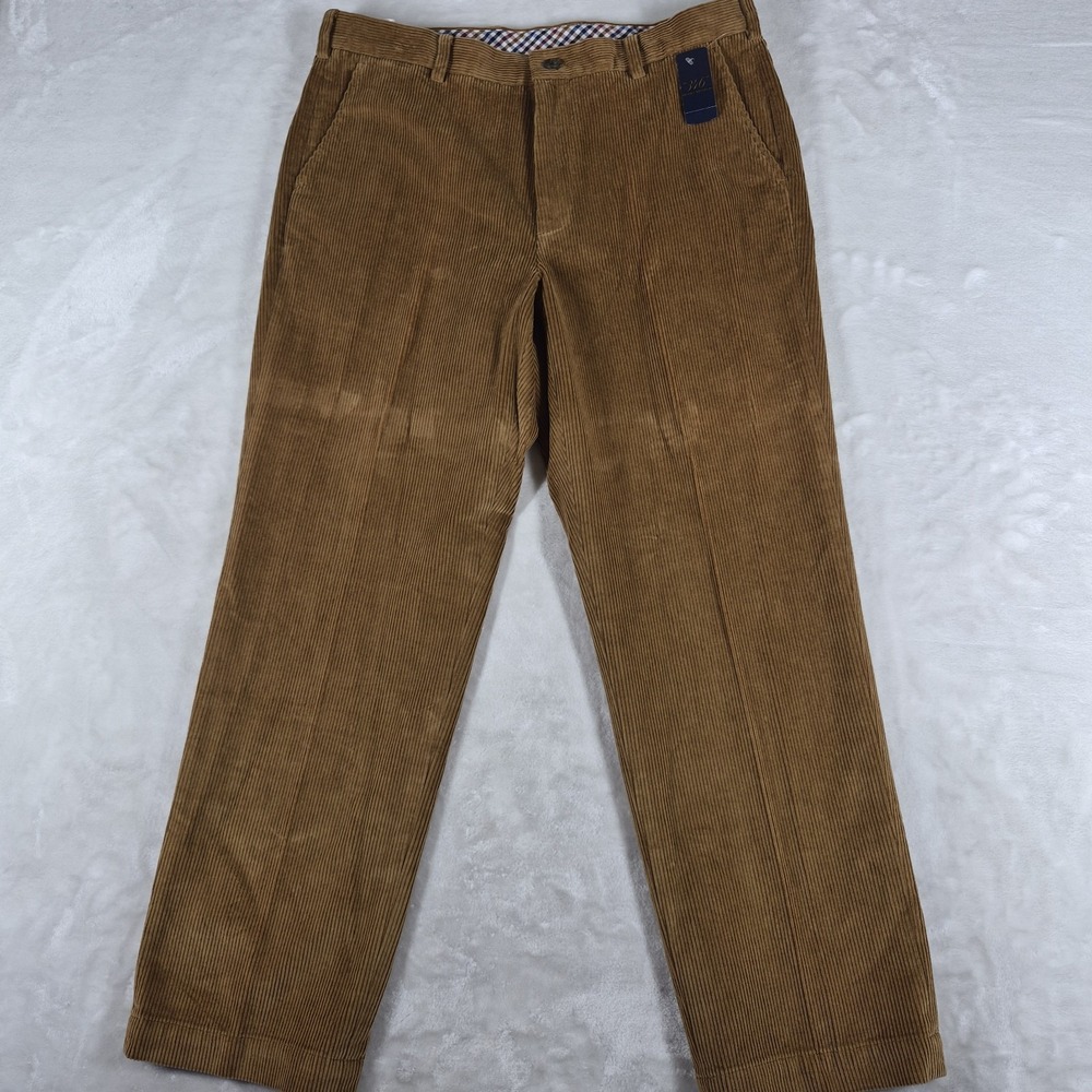 Brooks Brothers 346 Corduroy Pants Men's 36x30 Brown Casual Comfort Straight NWT